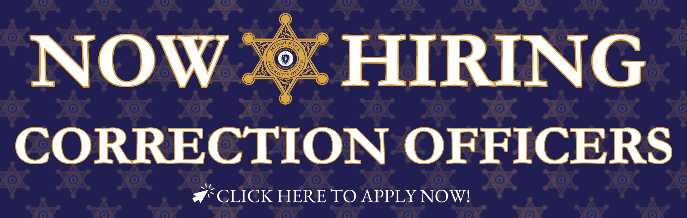 Graphic that says \"Now hiring Correction Officers\"