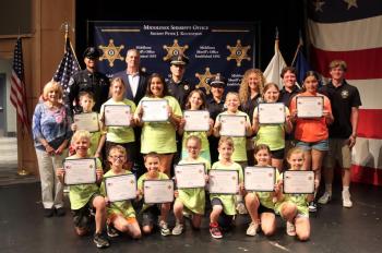 Middlesex Sheriff Peter J. Koutoujian was joined by Billerica Police Chief Roy Frost and District 3 Governor’s Councillor Marilyn M. Petitto Devaney to recognize Billerica graduates of the 2023 Middlesex Sheriff’s Office Youth Public Safety Academy.