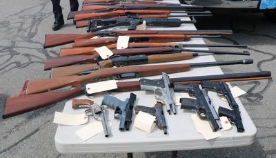 Firearms collected at Arlington GBB