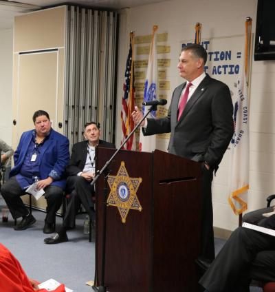 Sheriff Koutoujian speaks at inmate graduation